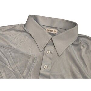 NWOT Collars & Co Men’s XL English Spread Collar Polo Shirt – Light Blue Solid